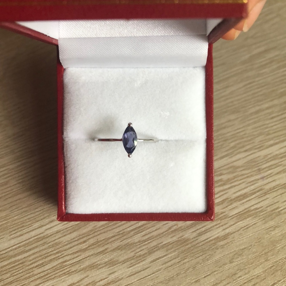 Sterling Silver and Iolite Ring, Size 6